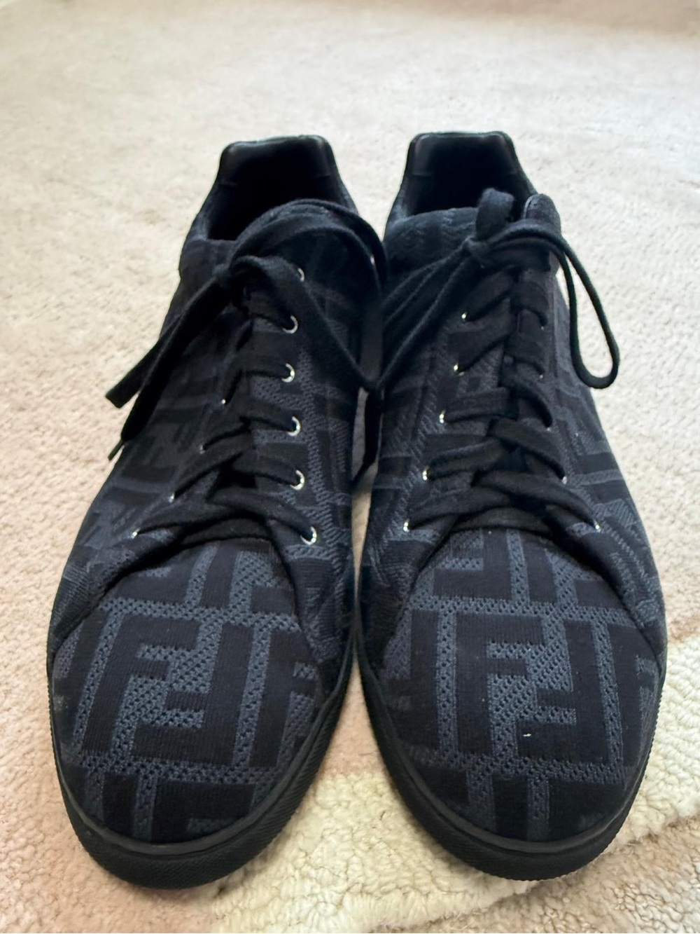 Fendi FF Tech Fabric sneakers-Black-Worn once